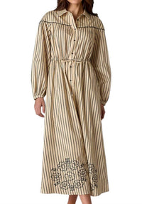 Crosby by Mollie Burch Lucille Dress in beige - women's dress - detail view