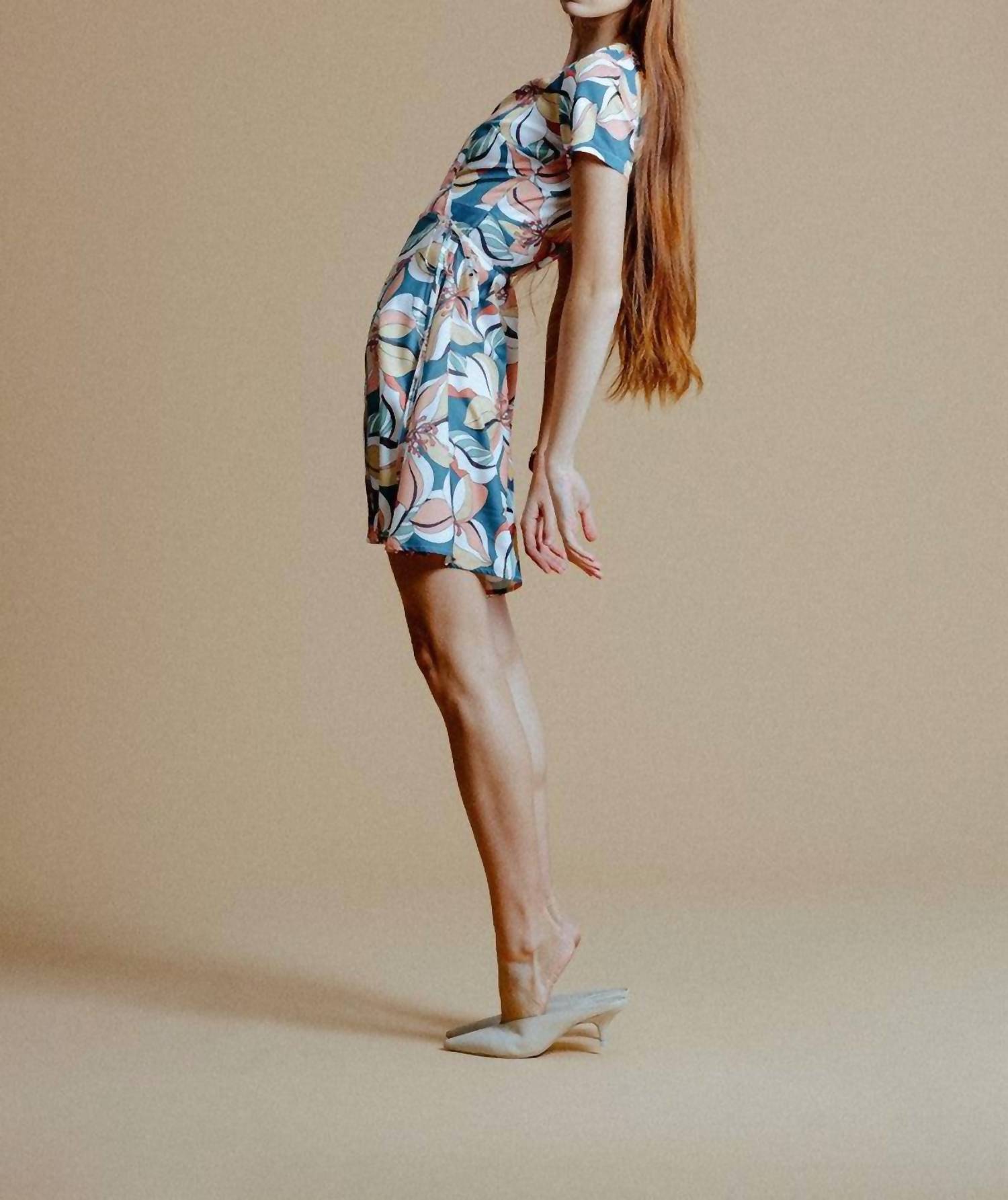 Floral Wrap Mini Dress
