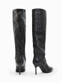 Allsaints - Women's Nori Shimmer Knee High Leather Boots