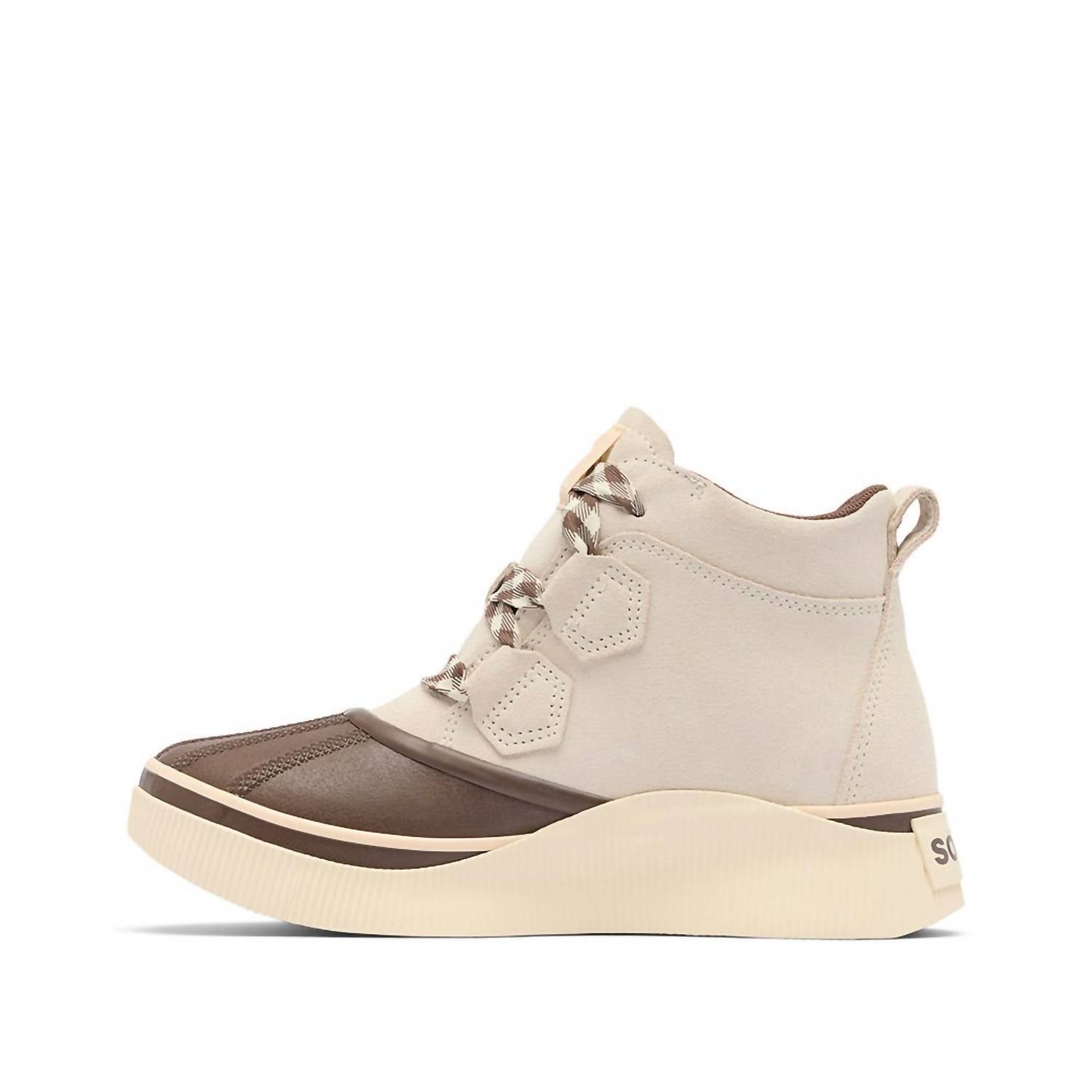 SOREL Women's Ona Classic Waterproof Boot in fawn midnight cocoa - women's shoe - detail view
