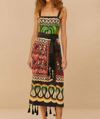 Farm Rio - Coconut Tree Flow Scarf Midi Dress