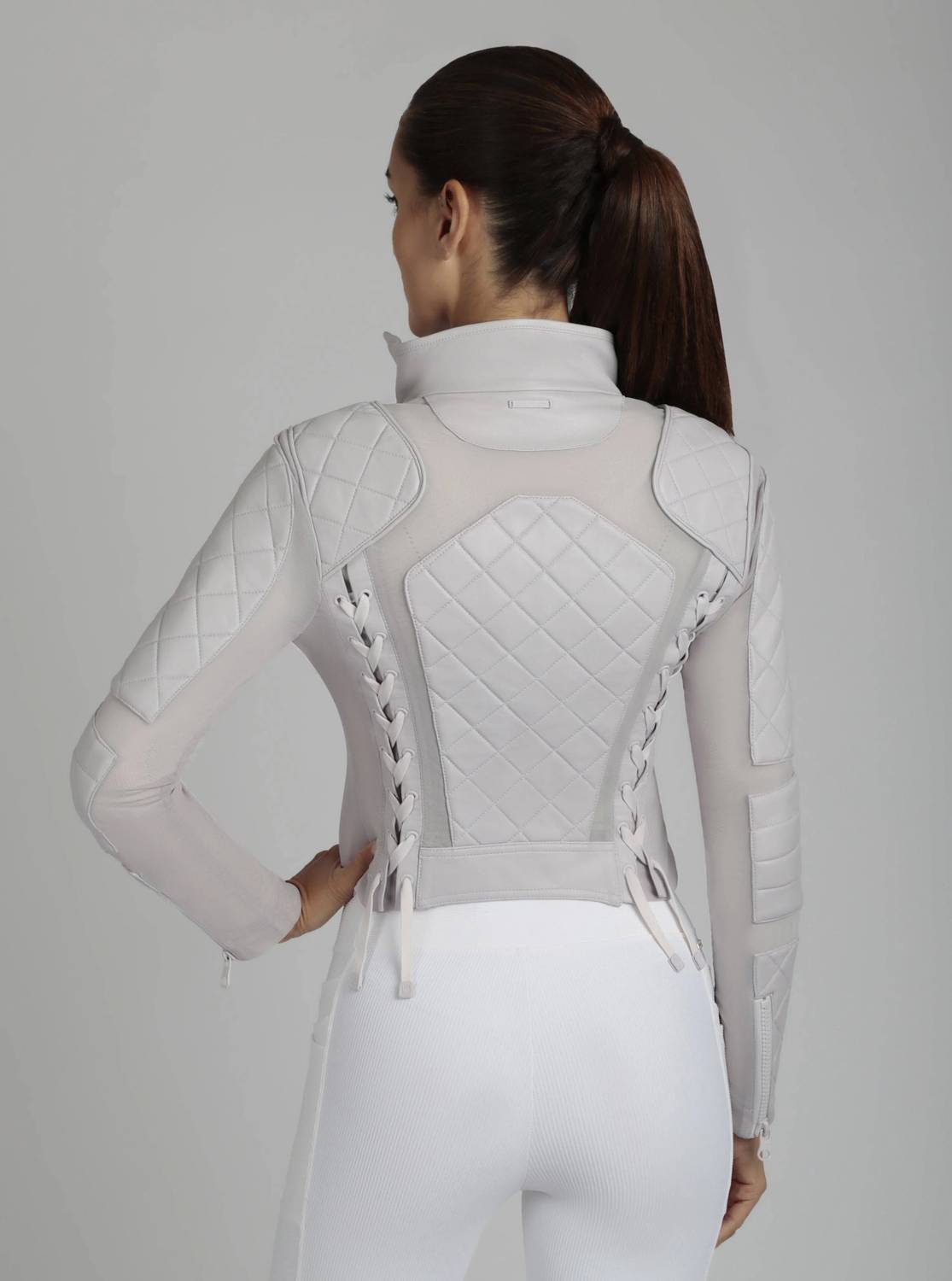 Blanc Noir - Classic Mesh Moto Jacket