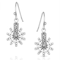 Montana Silversmiths Women's Spur Of The Moment Earrings in silver - women's jewelry - detail view