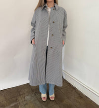Frnch - Nelcy Pinstripe Buttoned Trench Coat