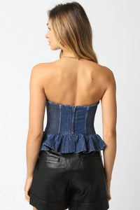 Olivaceous - Darling Strapless Top