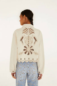 Farm Rio - Denim Canva Richelieu Jacket