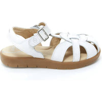 Stride Rite Little Kid's Summer Time Closed Sandal in white - kids' sandal - detail view