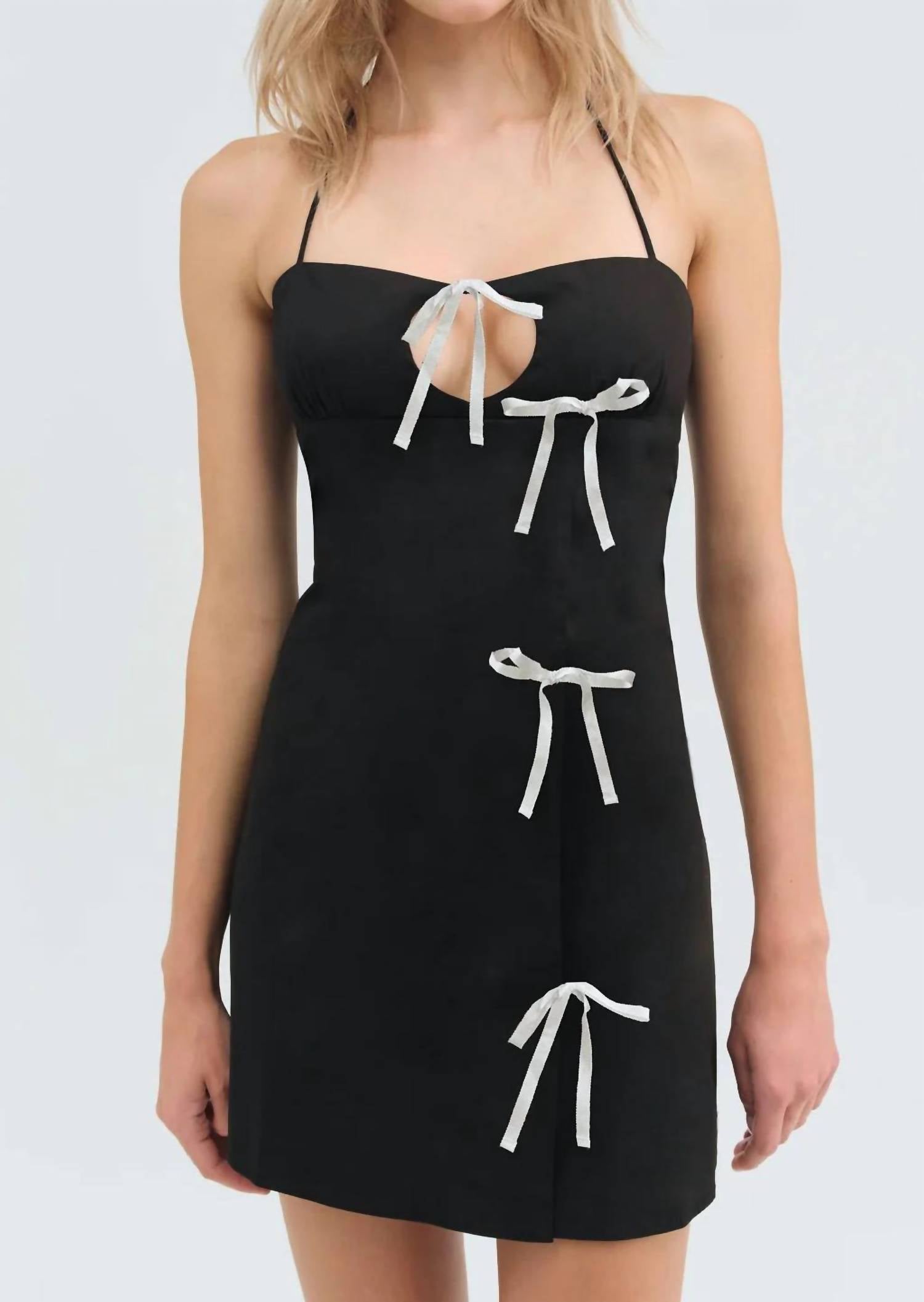 For Love & Lemons - Helena Poplin Bow Mini Dress