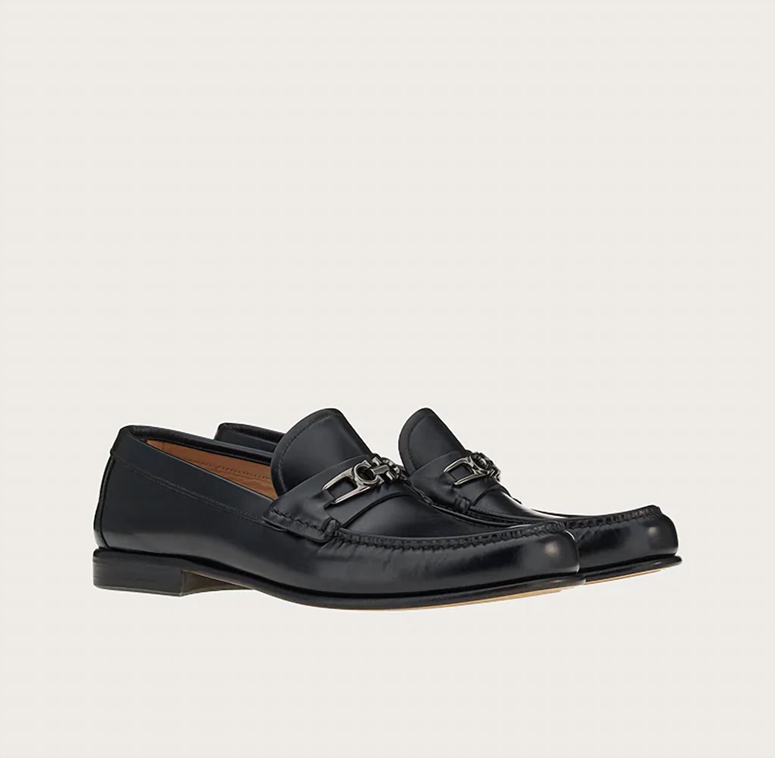 Salvatore Ferragamo - Men's Mathias Leather Gancnini Moccasin