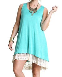 Umgee - Sleeveless Double Layer Lace Dress - Plus