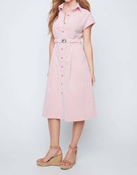 Renuar - Mint To Blush Stripe Midi Dress