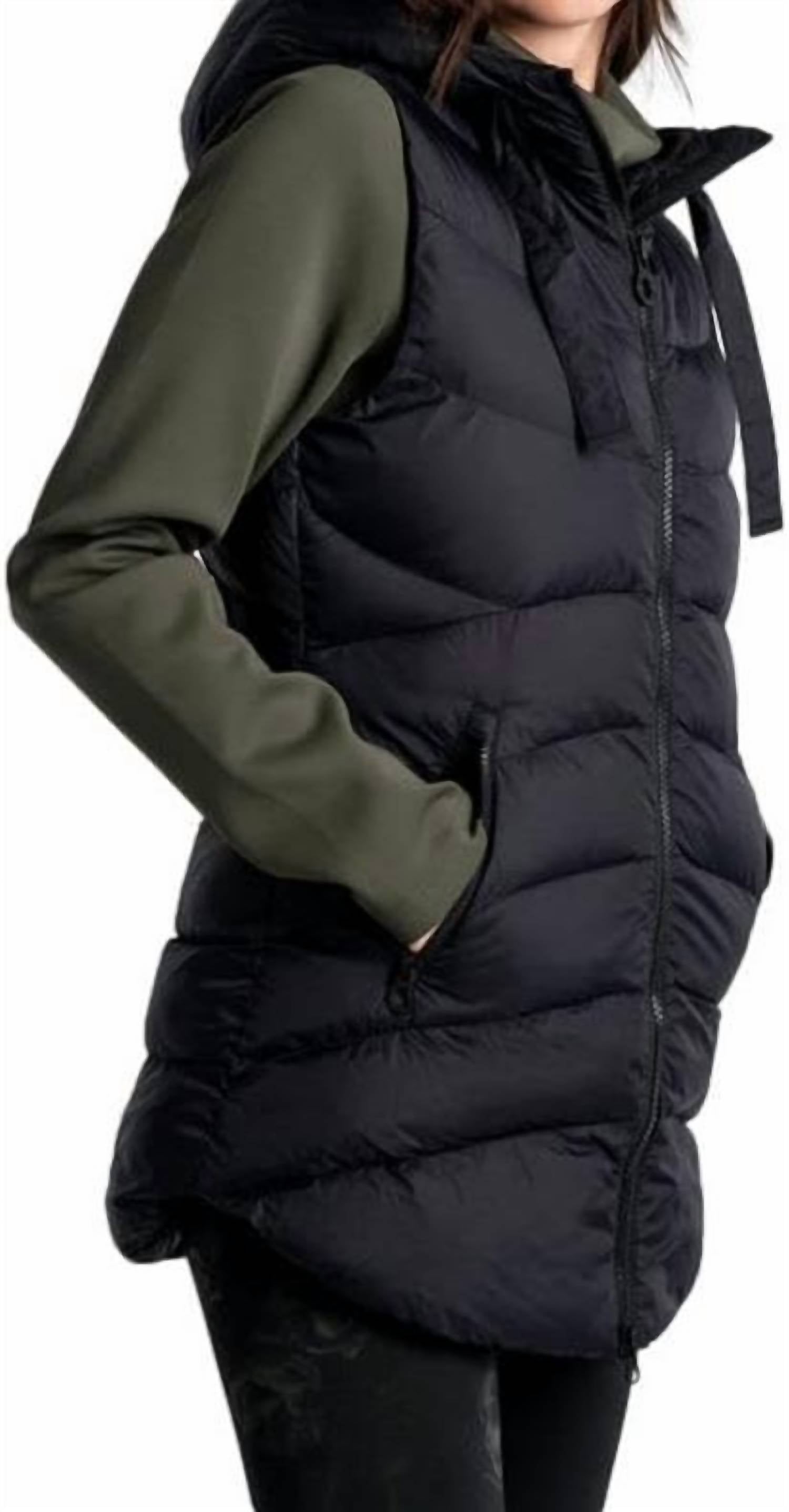 LOLE Transition Vest in black 1 - women's jacket - detail view