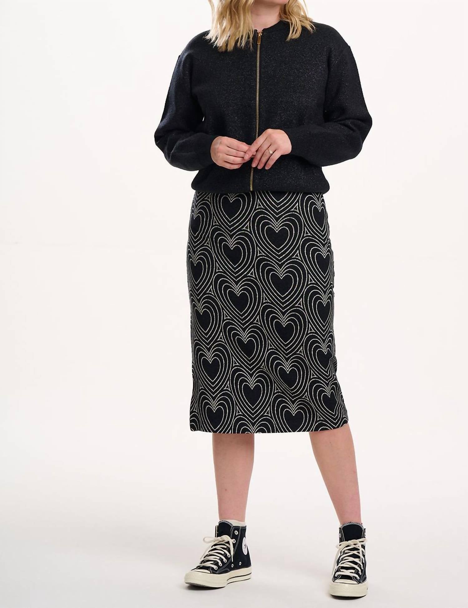 Sugarhill - Faith Jersey Jacquard Midi Skirt