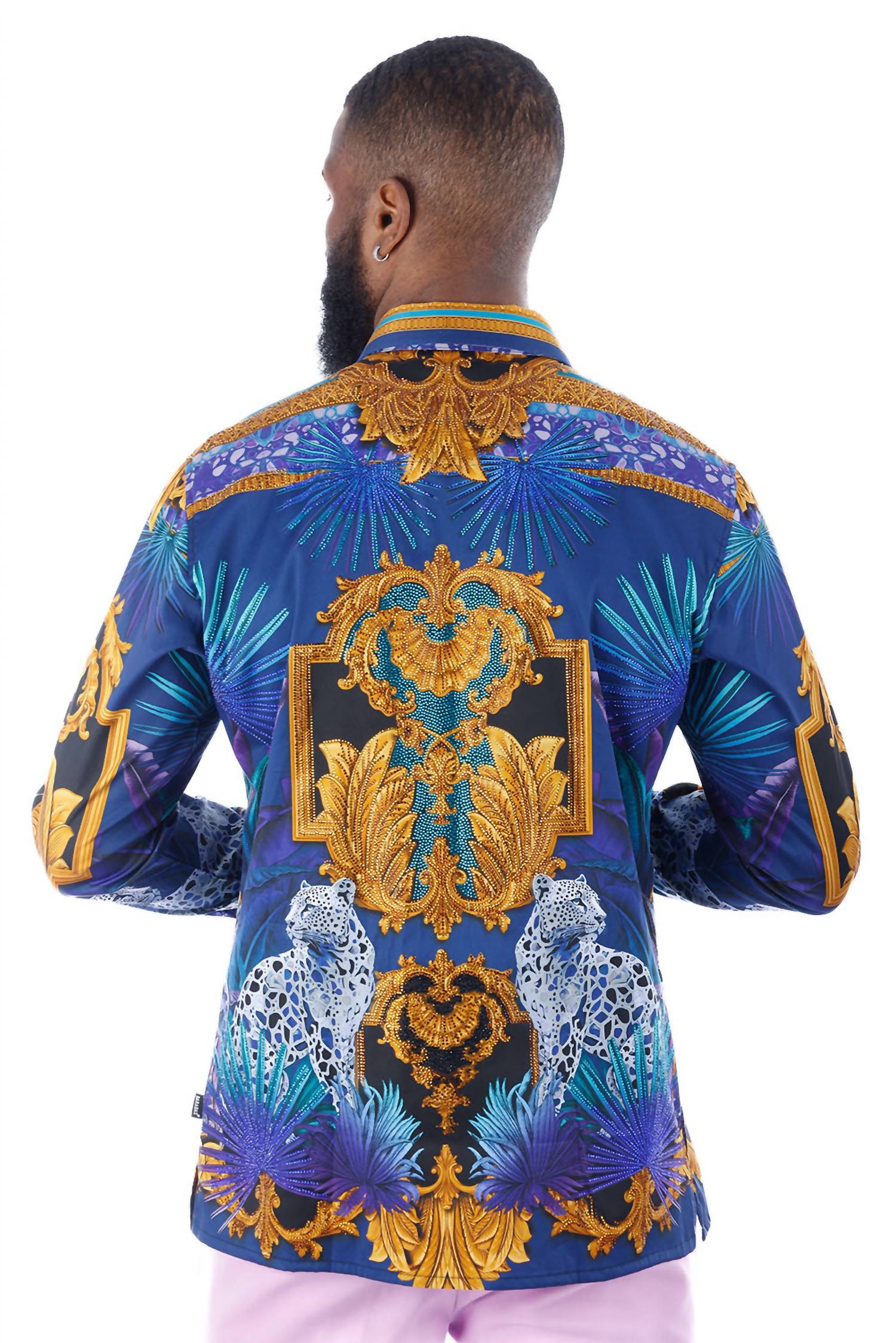 Barabas - Rage Look Rhinestone Long Sleeve Shirt