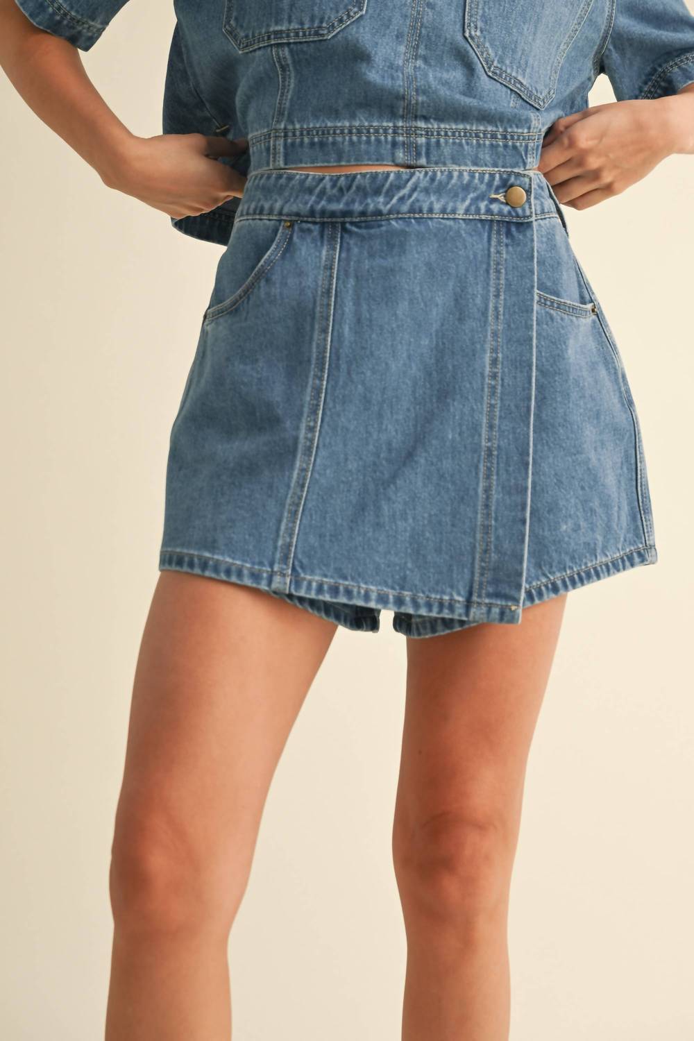Miou Muse - Women's Button Pockets Skort