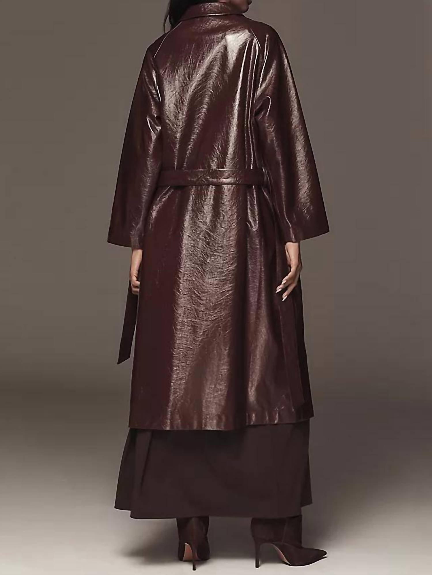 Frnch - Halimi Faux Leather Trench Coat