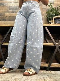 Peach Love - Polka Dot Gypsy Fit Pants