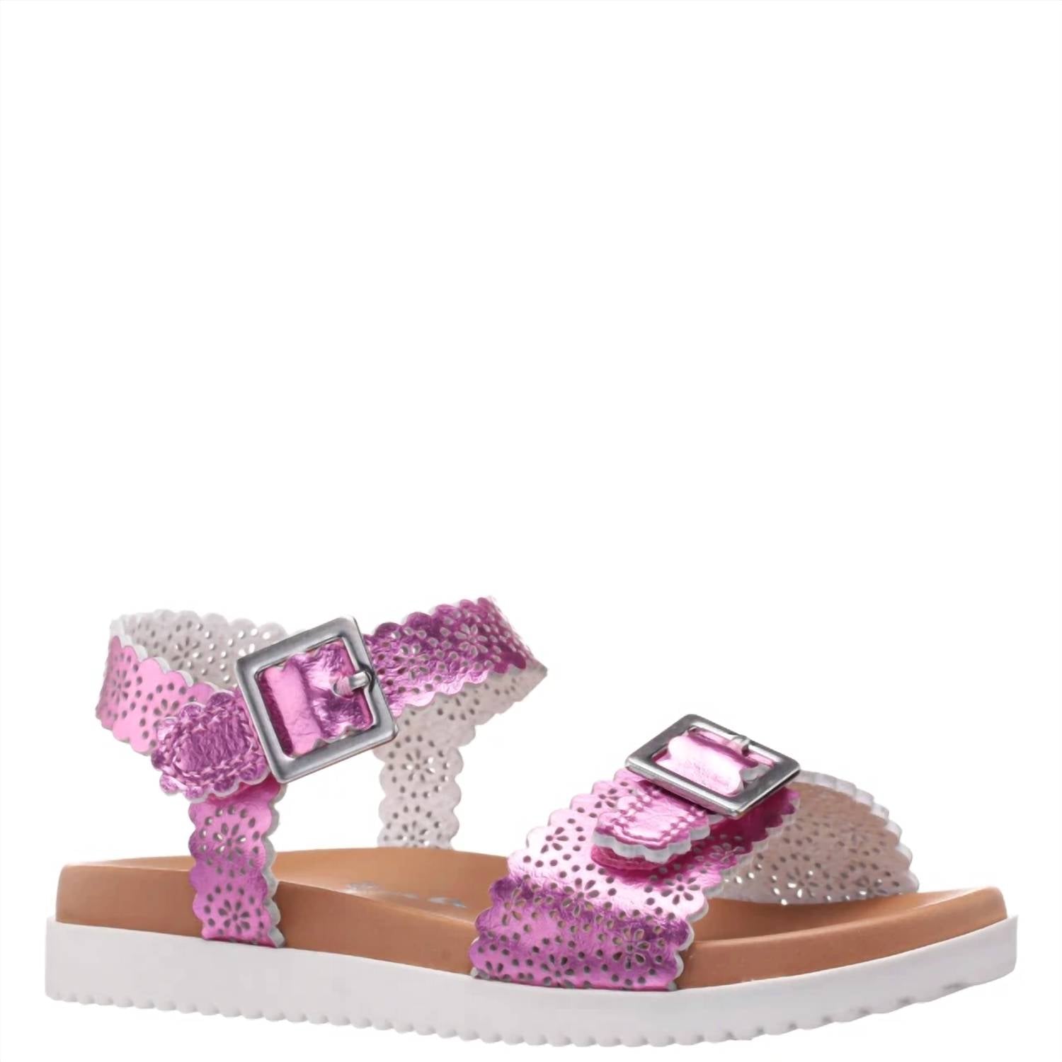 Nina Girl's Saturn Sandal in light pink metallic - kids' sandal