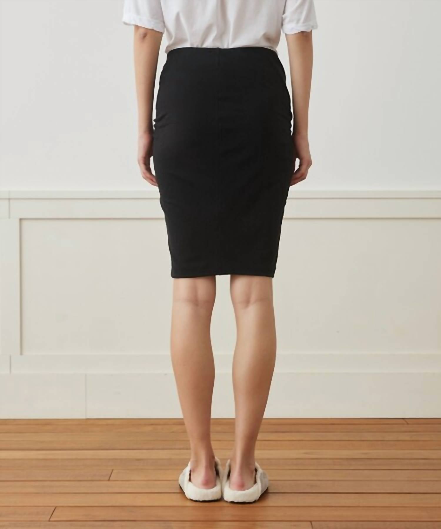 James Perse - Brushed Jersey Side Shirred Skirt