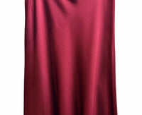 Origami Women's Satin Skirt in burgundy - women's skirt - detail view