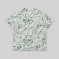 Miles Baby Boys Short Sleeve Shirt in palm fronds - men's shirt