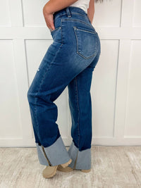 Risen - April Distressed High-rise Wide Leg Jeans