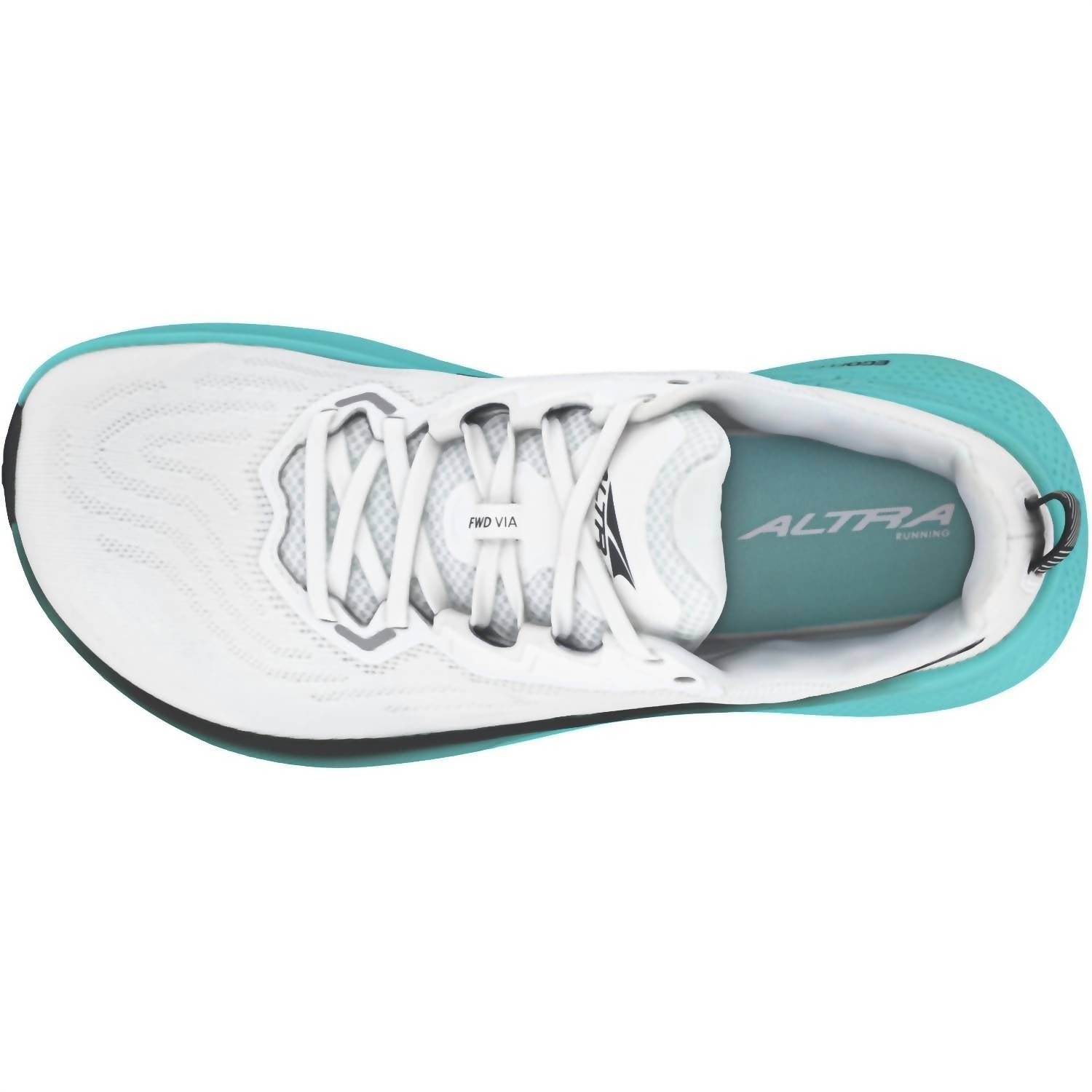 ALTRA Women's Fwd Via Shoe in white green - women's shoe - alternate view