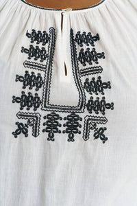 Karen Kane - Cotton Embroidered Long Sleeve Peasant Top - Plus