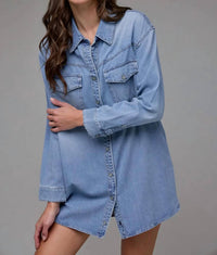 Hidden - Oversized Shirt Dress