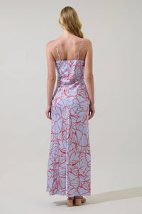 SUGARLIPS Cerys Floral Tirza Maxi Dress in lavender multi - women's dress - alternate view