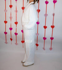 Mulla - Embossed Bomber And Long Pants Set