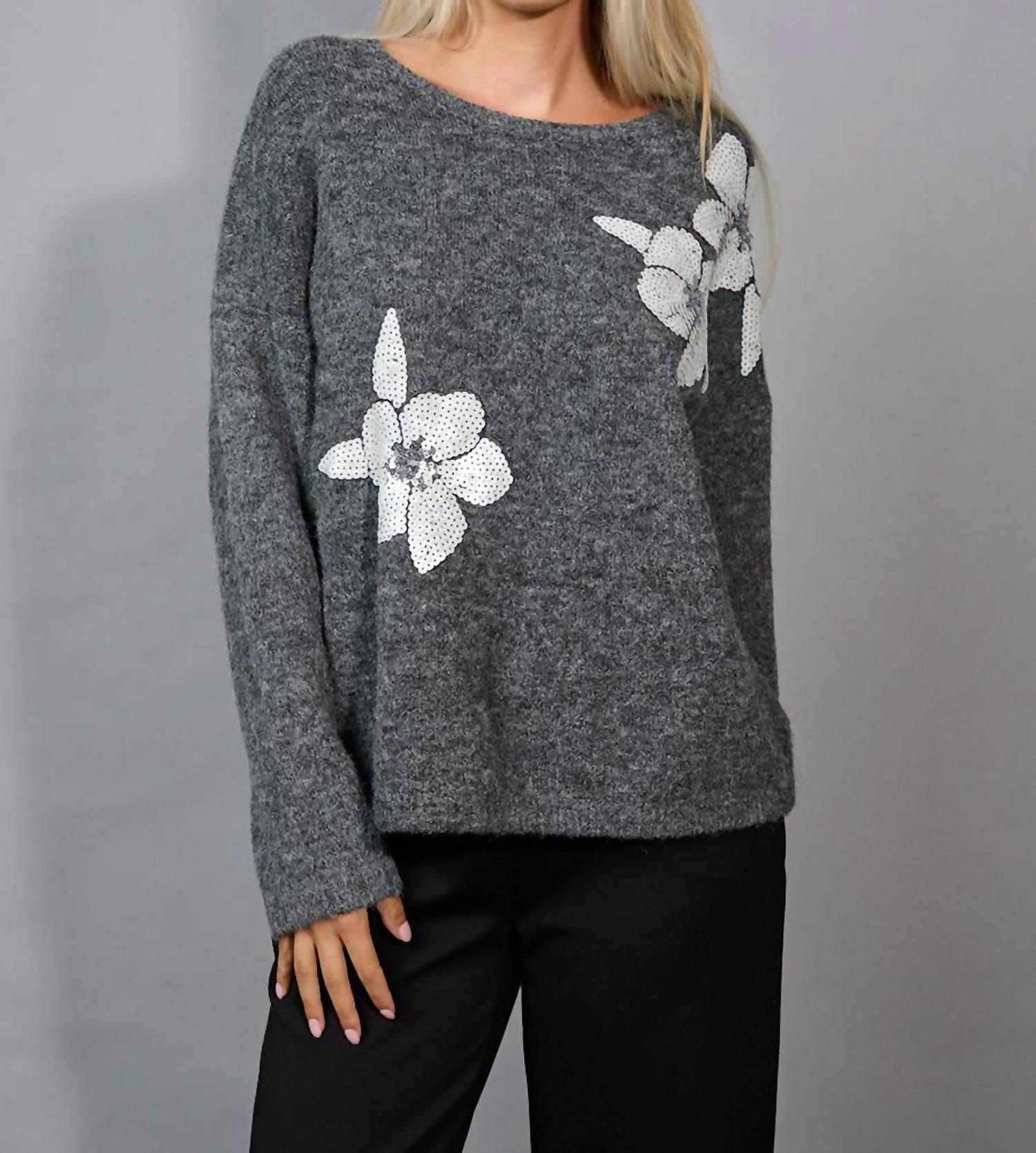 Picadilly - Floral Sequin Embroidered Top