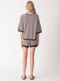 Electric & Rose Suzie Knit Short in cocoa - women's shorts - detail view