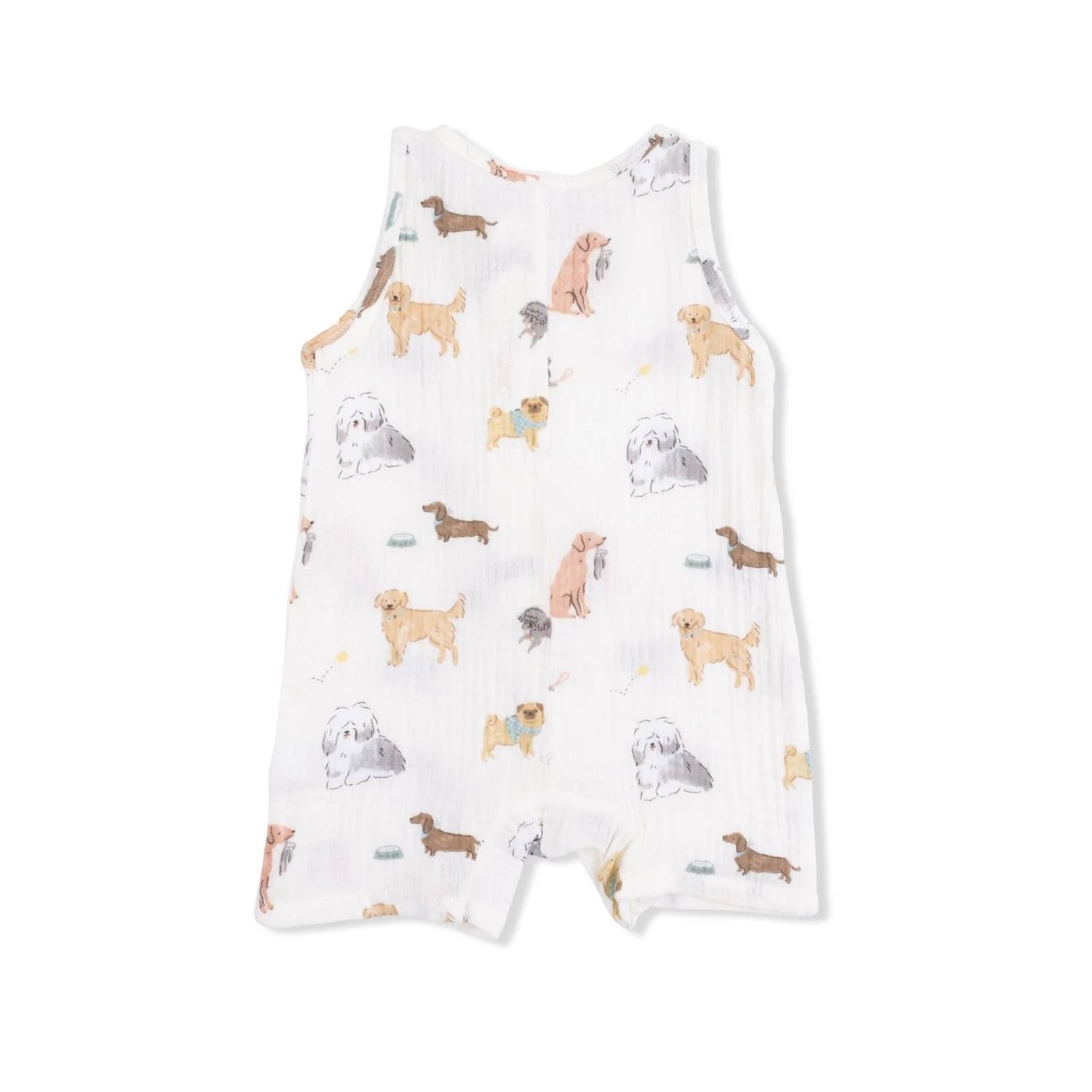 Angel Dear - Kids Awesome Dogs Muslin Sleeveless Shortie Romper