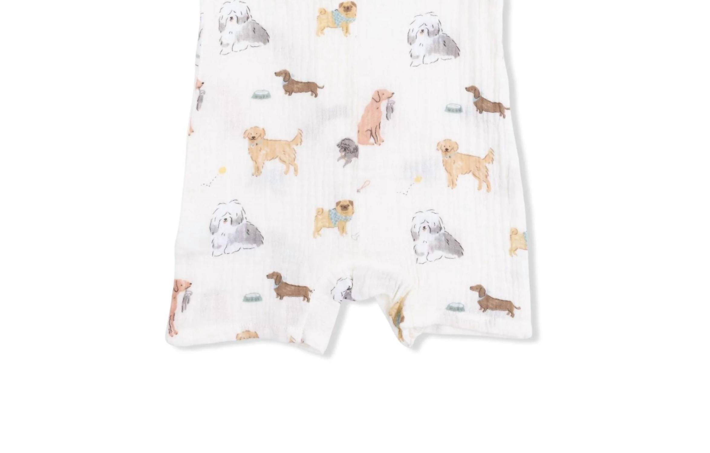 Angel Dear - Kids Awesome Dogs Muslin Sleeveless Shortie Romper