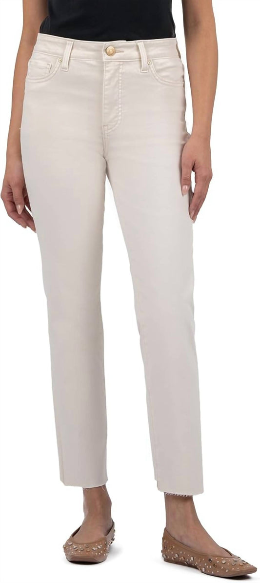 Kut From The Kloth - Reese High Rise Straight Leg Raw Hem Jean