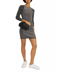 Reiss - Marina Metallic Striped Mini Dress