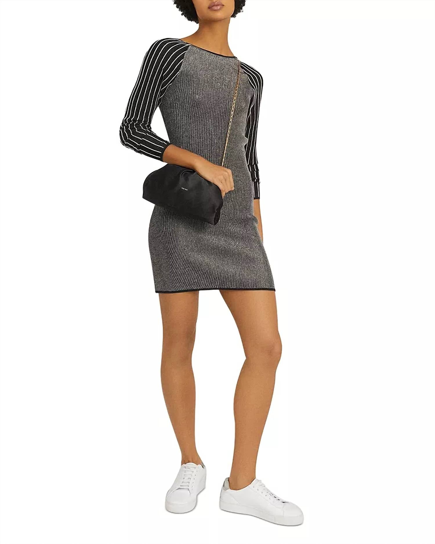 Reiss - Marina Metallic Striped Mini Dress