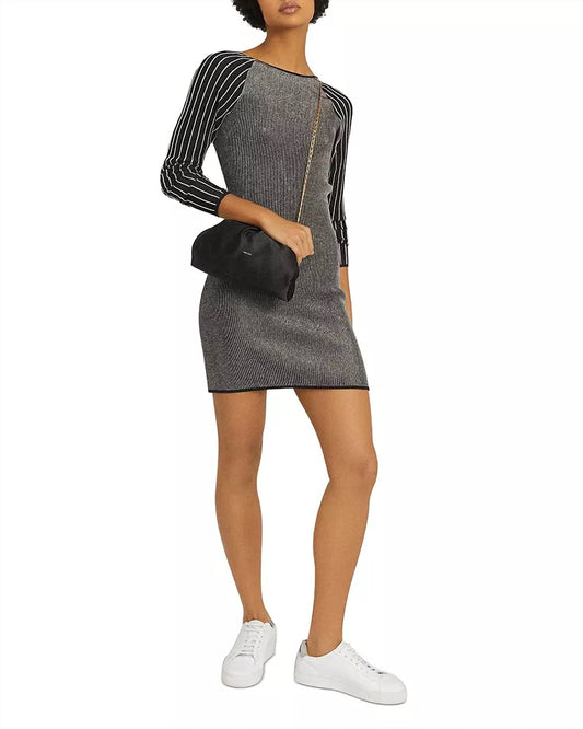 Reiss - Marina Metallic Striped Mini Dress