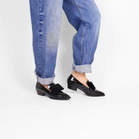 ALL BLACK Women's Pat And Bow Loafers in black - women's flats - view 7