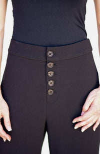 Riga Button Front Wide Leg Trouser