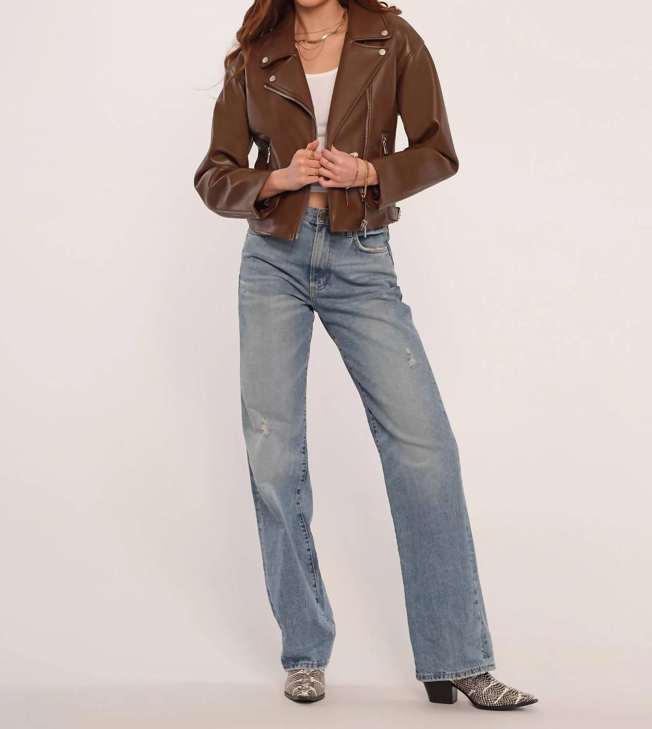 Heartloom - Cera Vegan Leather Moto Jacket