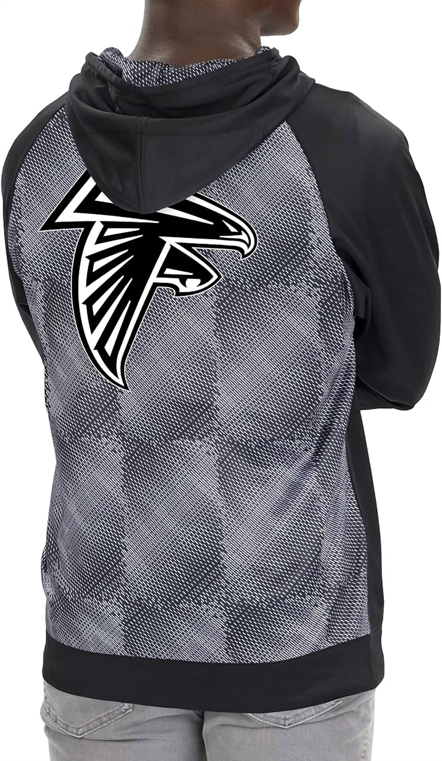 Zubaz - Men's NFL Atlanta Falcons Hoodie With Team Color Viper Liner