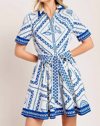 Flying Tomato - Printed Woven Mini Dress