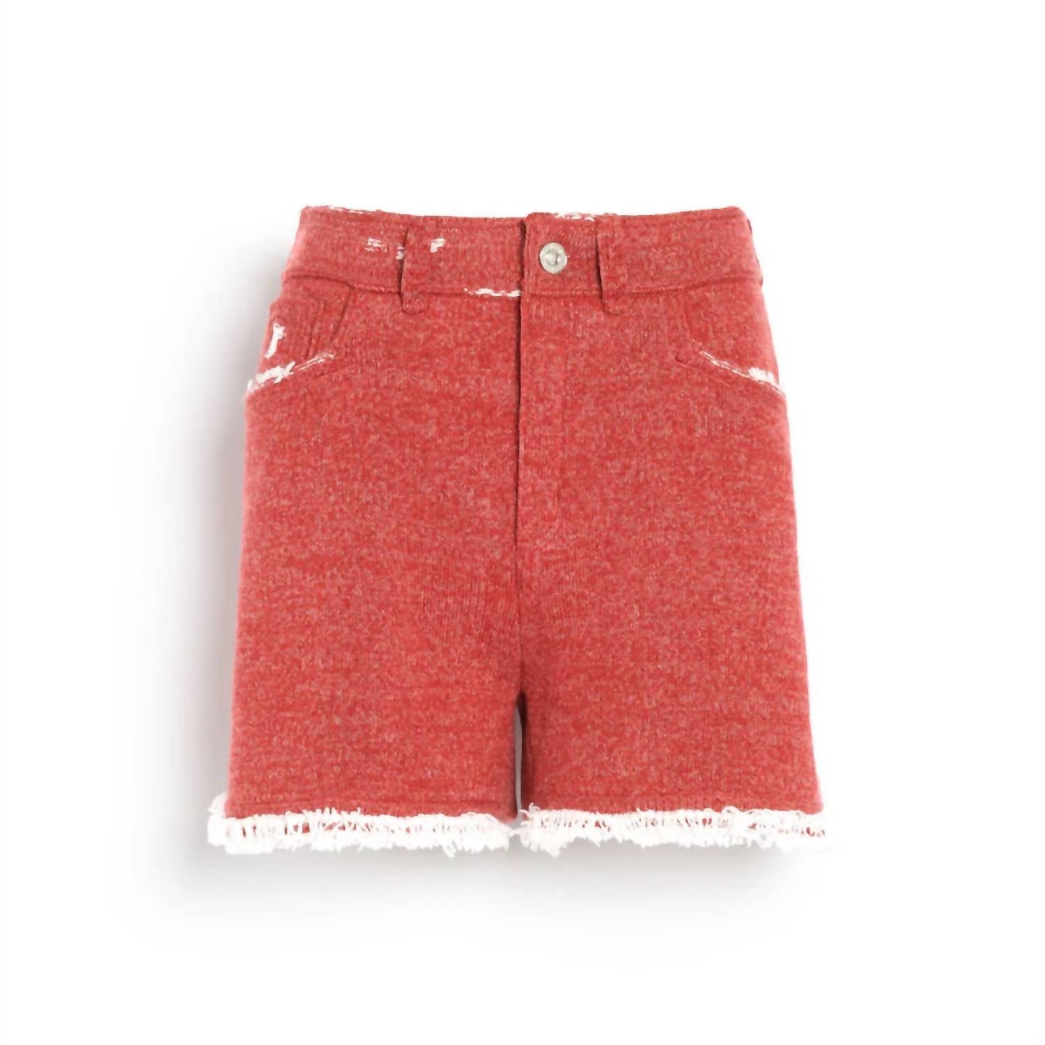 Barrie Denim Fringed Cashmere Cotton Shorts in special cinder - women's shorts - view 6
