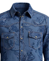 Etro - Men's Denim Jacquard Paisley Overshirt