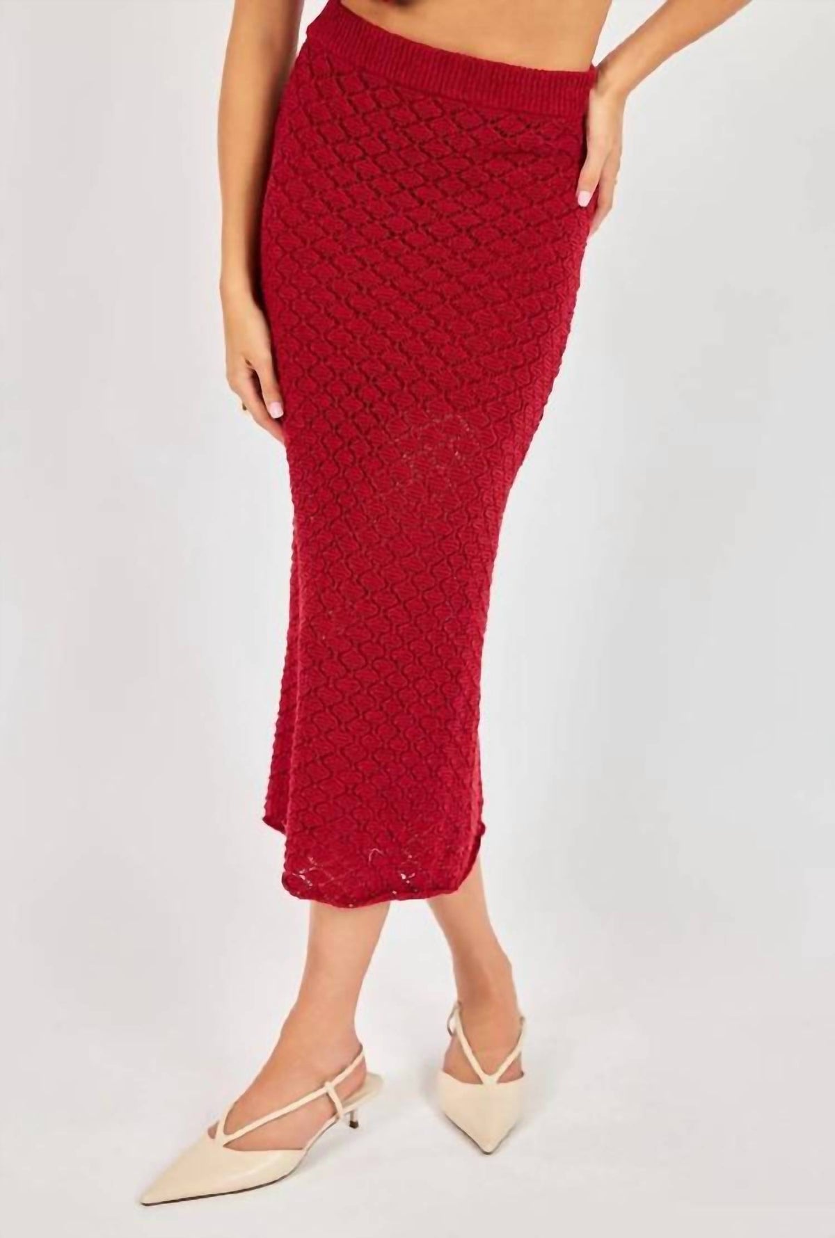 Sadie & Sage - Venus Knit Midi Skirt