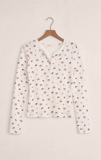 Z Supply - Holly Pointelle Long Sleeve Top