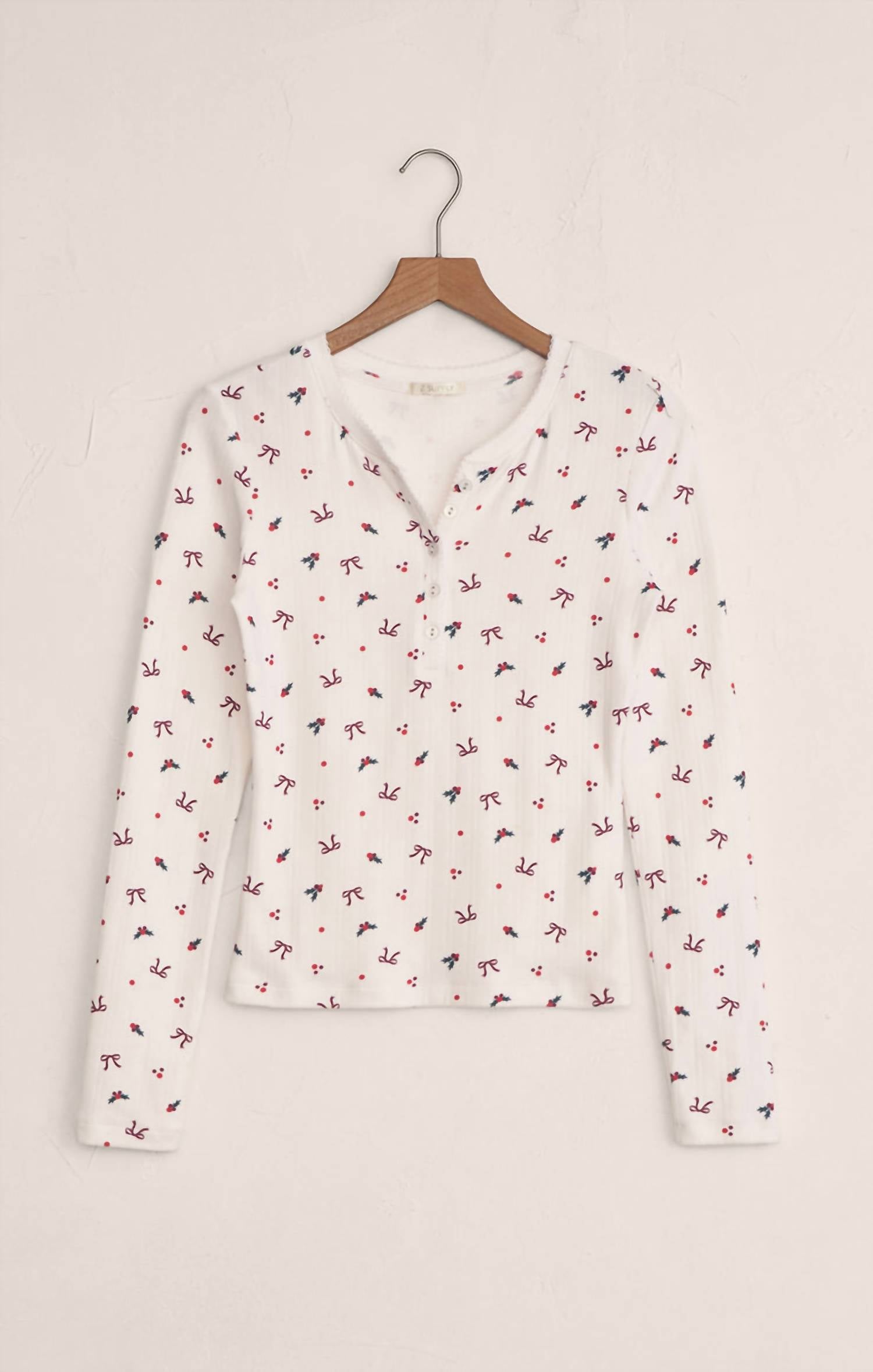 Z Supply - Holly Pointelle Long Sleeve Top