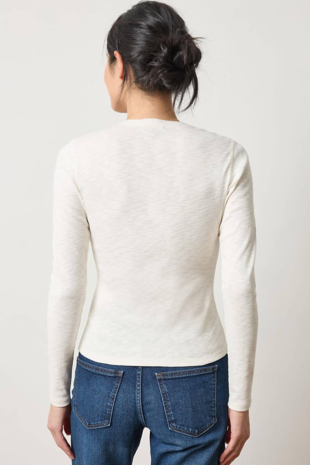 Lilla P - Rib Slub Long Sleeve V-neck Tee